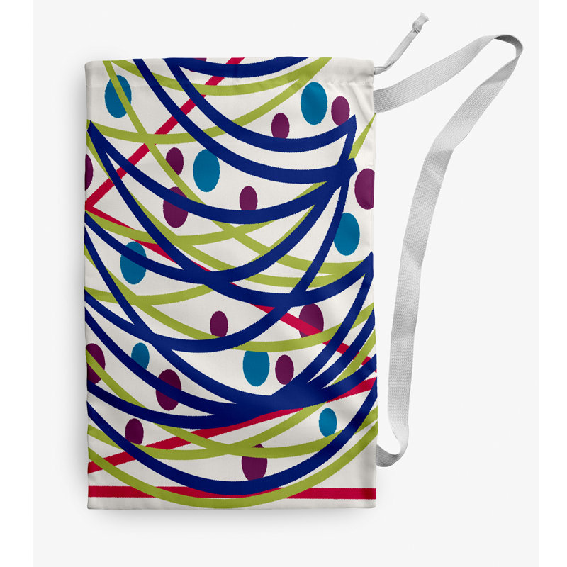 Fabric Laundry Bag with Handles, Medium (36" H x 28" W), Blue