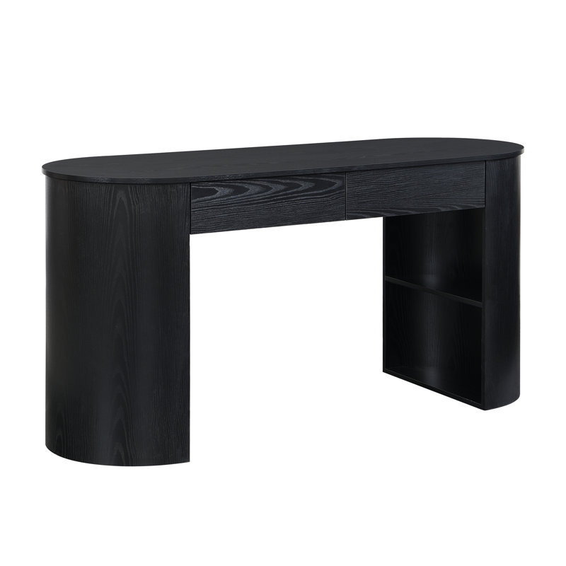 Bureau de rangement avec rangement, Noir
