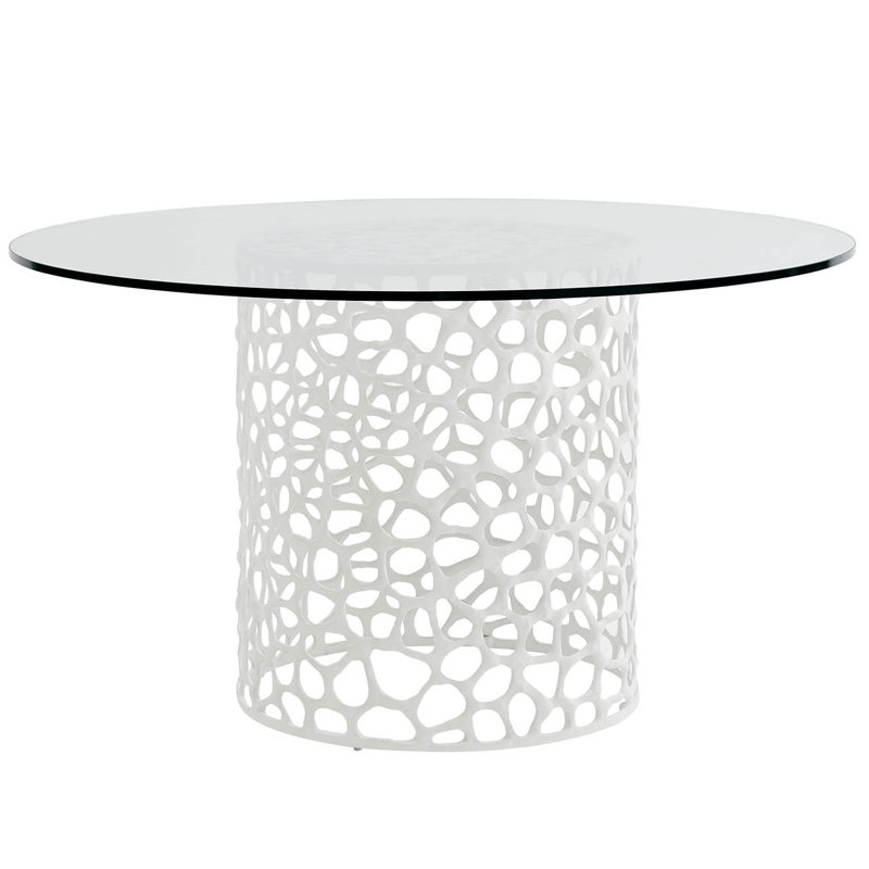 Coral Dining Table 54, White, 30" H x 54" L x 54" W