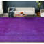 Wool Geometric Area Rug in Purple