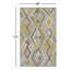 Tapis gris / jaune / brun en laine à poils longs fabriqué à la main Chopin Select Allegro-636722158