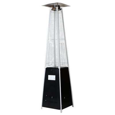 Outdoor Heater 48,000 Propane, With Detachable Wheels, Top Protective Net Cover, And Adjustable Temperature - Great For Garden Entertainment Patio , Cover To From , Heat Suitable Commercial Use
