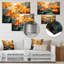 Plantes tropicales orange et vertes IV - décoration murale en métal tropical-92740810