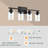 4-Light Bathroom Light Fixtures, Matte Black Modern Vanity Lights With Clear Glass Shades, Bathroom Wall Lamp For Mirror Living Room Cabinet Bedroom Porch-861884227-861884094-861884232