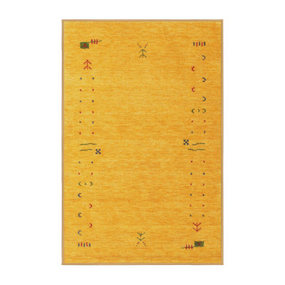 Tapis contemporain jaune
