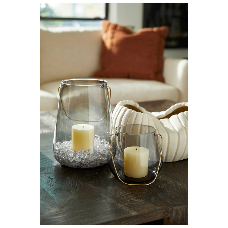 Water Drop Tabletop Hurricane, 10.25" H x 8.5" W x 8.5" D