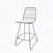 Modern Wire Counter Stools with Water-Resistant Cushions, Set of 2-69527861