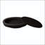 Table basse ovale avec rangement et finition noire-1988773975