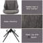 Ensemble de 2 chaises d'appoint Malika Chenille