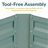 Rondrick Galvanized Steel Outdoor Raised Garden Bed - Green - 4' W x 2' D x 1' H-296716295-296716292