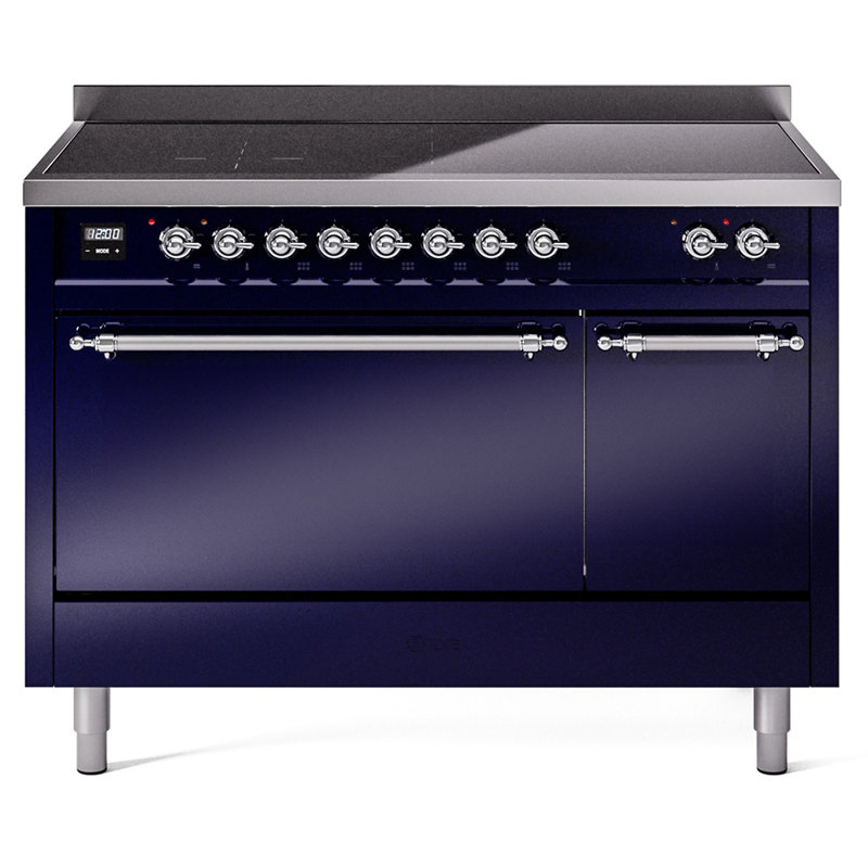 ILVE Nostalgie II 48 in Induction Range, Midnight Blue/Chrome