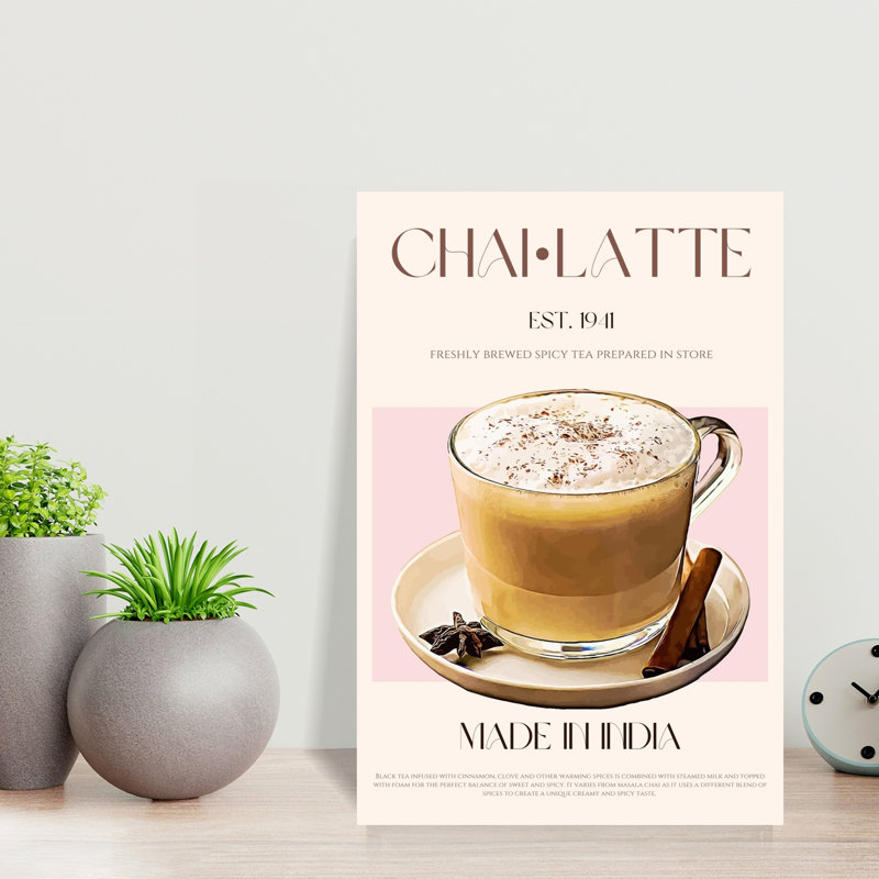 Warm Spiced Chai Latte 1 Piece Wrapped Canvas Wall Art, 45.72 cm H x 30.48 cm W