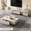 Table basse White Stone + Bois manufacturé