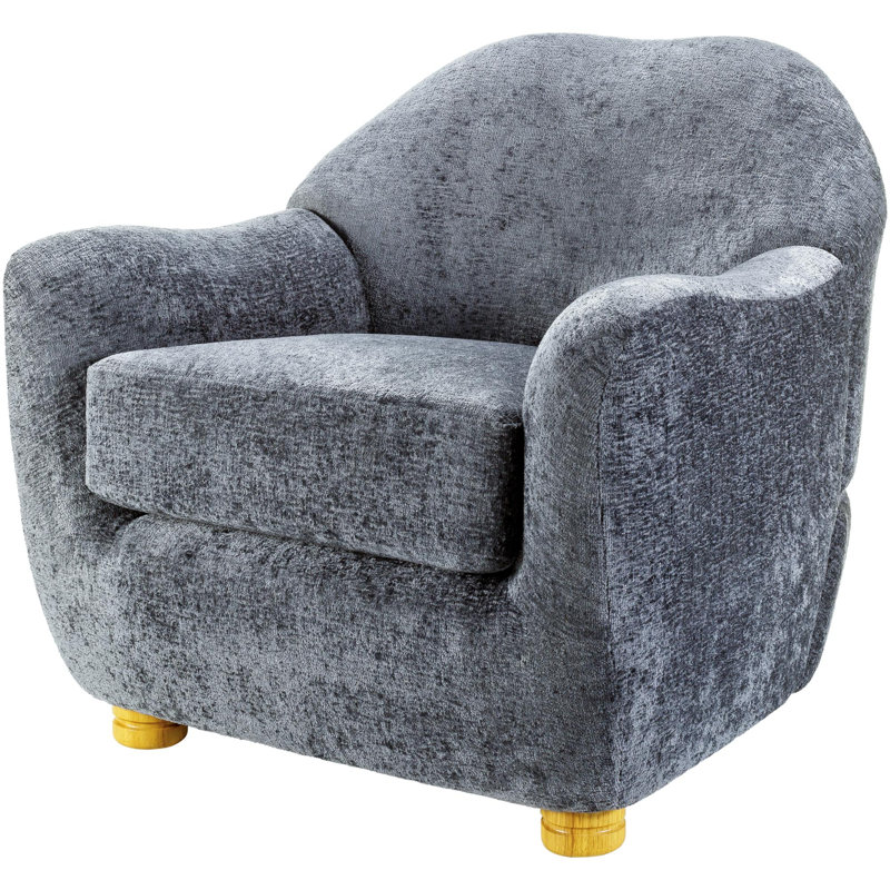 Chaise d'appoint Merrilyn, Polyester marine, Jaune clair