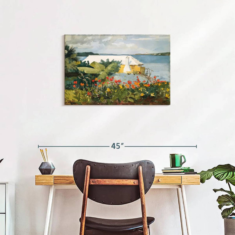 Gillard Flower Garden And Bungalow - Bermudes, H 20 po x l 30 po