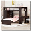 Lit mezzanine avec lit autonome, tablettes, bureau et garde-robe-267205003-267205001