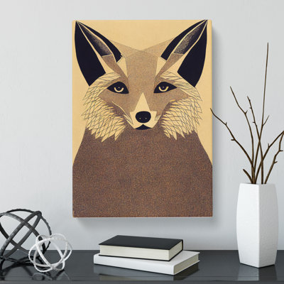 CAN-V0523-1046X Fox Vintage - Wrapped Canvas Print