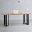 Bureau rectangulaire en bois massif Burlywood-1844756785