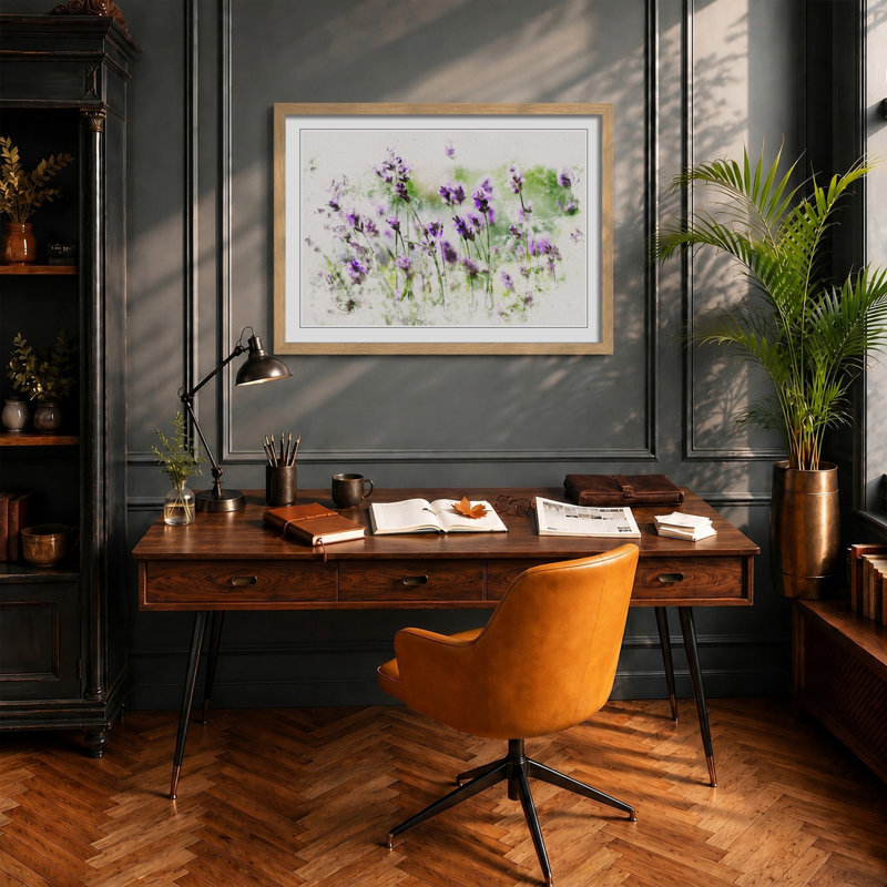 Lavender Vol.1 - Framed Print, Oak Framed, 27cm H x 36cm W x 2cm D