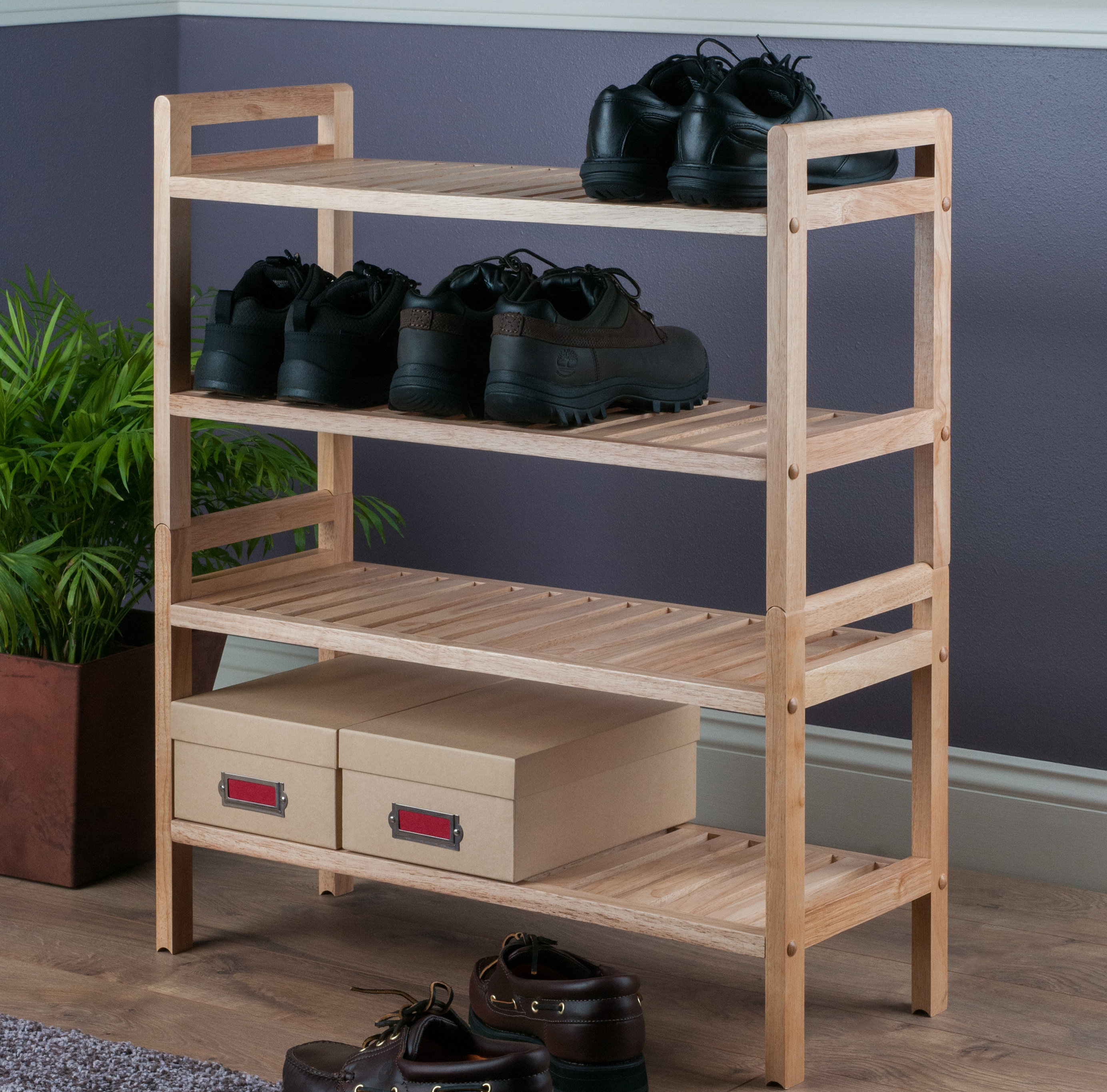 August Grove® Mercury 12 Pair Shoe Rack & Reviews | Wayfair