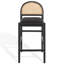 Laylie Rattan And Leather Counter Stool-1887483489