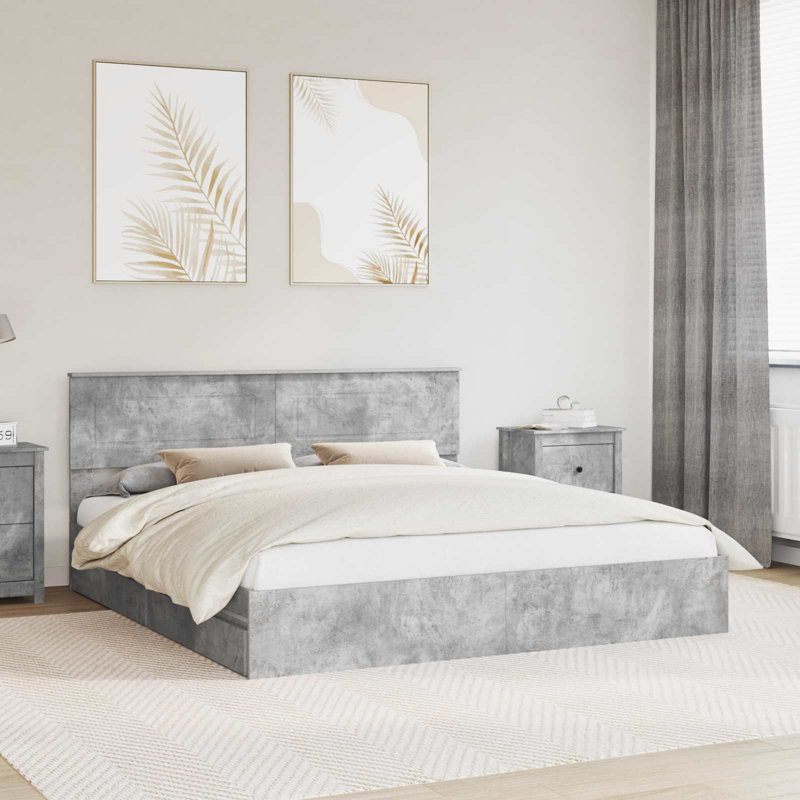 Bed, Concrete Grey, Super King (6')