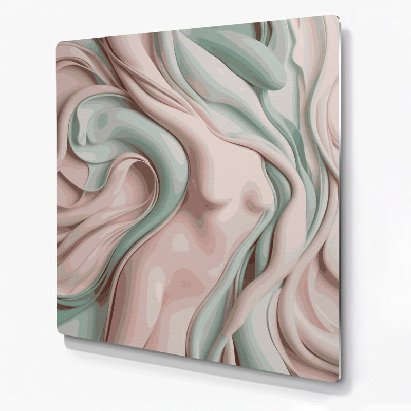 Abstrait art mural gris figuratif 64, H 12 po x l 12 po