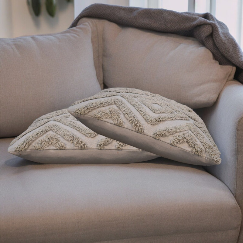 Grey Square Throw Cushion, Grey