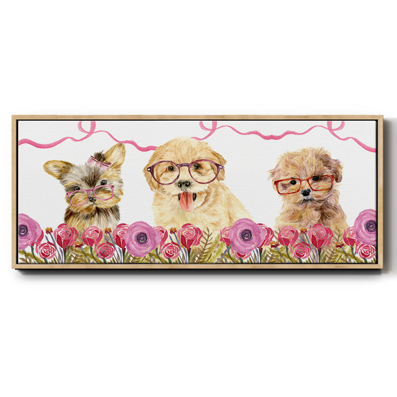 Collection Puppy Valentine, toile encadrée, H 20 po x l 50 po