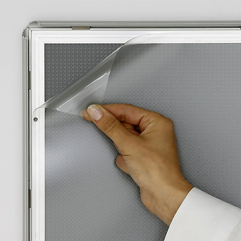 Cadre d'affiche en aluminium 11 po x 14 po M&T Affichages - Cadre de présentation mural à chargement frontal à profil de 0,59 po avec housse antireflet pour affiches, documents et certificats - paquet de 5