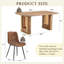 Ensemble de table de salle à manger 64,5 "en bois de ferme avec pieds en piédestal et chaises rembourrées-114376466-114376469