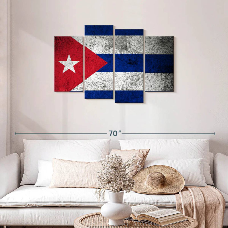 Drapeau cubain Borges, H 27 po x l 43 po