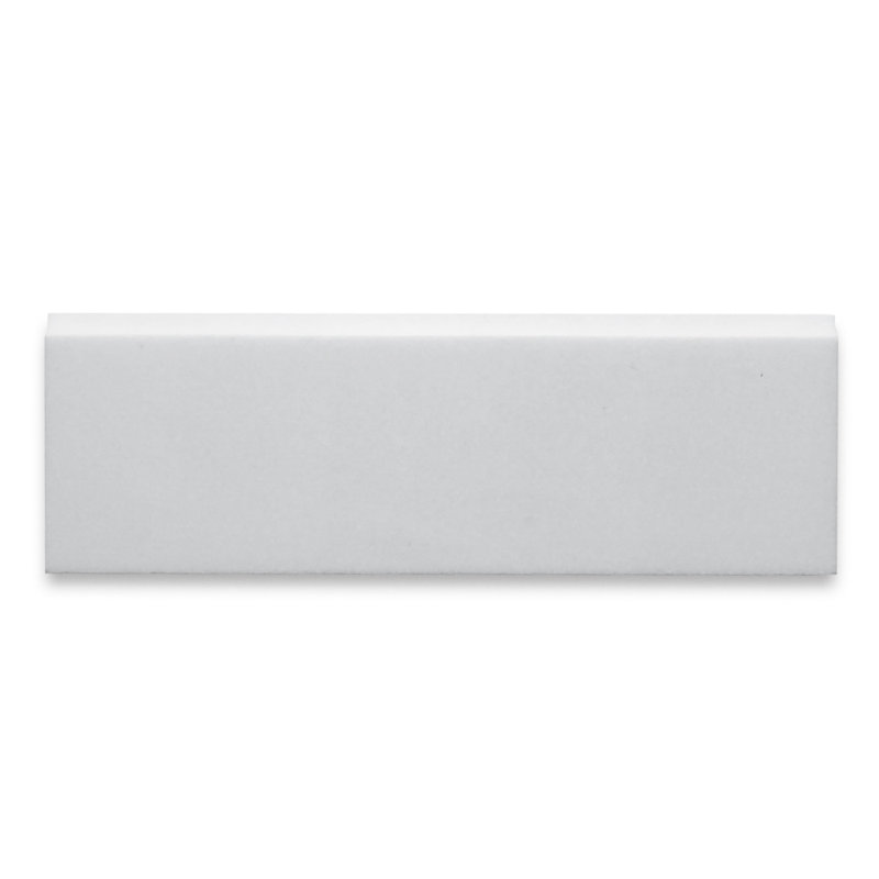 Carreau de marbre bullnose blanc 4 po x 12 po