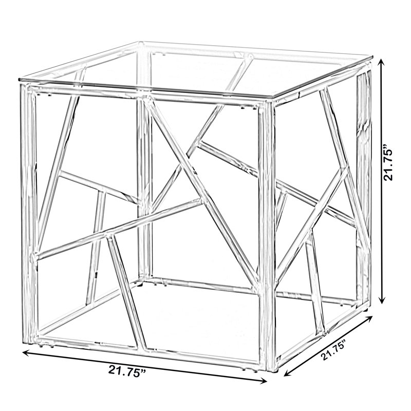 End Table, Silver