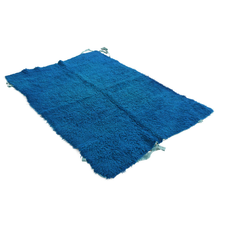 Tapis bleu clair 4 pi 8 po x 6 pi 3 po Pinson
