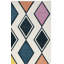 Tapis ivoire / bleu paon Kena-19820744