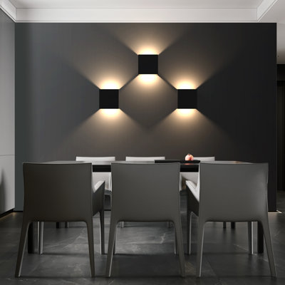 Wandleuchte, 7 W, LED-Wandleuchte, Würfellicht, nach oben und unten verstellbarer Strahl