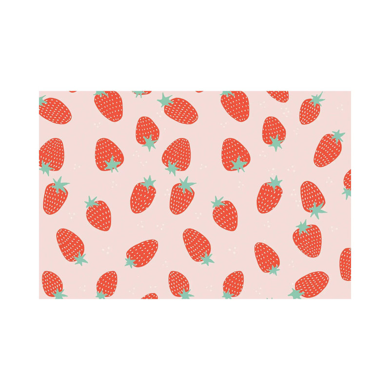 Strawberry Pattern - Wrapped Canvas Painting, 66.04 cm H x 45.72 cm W x 3.175 cm D