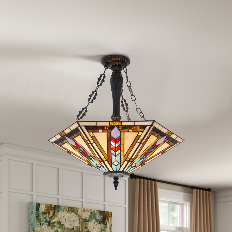 5 - Light Dimmable Geometric Chandelier