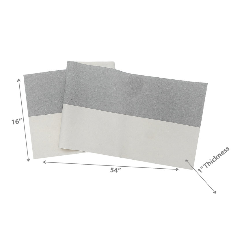 Runner Geometric Cotton Table Runner, Drizzle