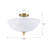 3-Light Bowl Glass Semi Flush Mount