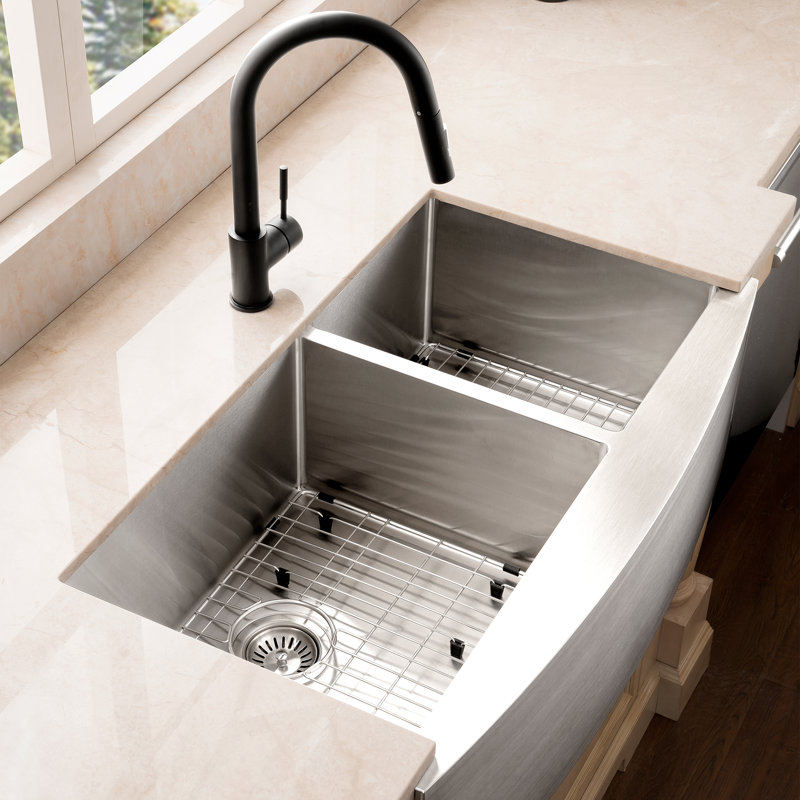 Gemini Single Handle Kitchen Faucet with Side Spray and Accessories, Matte Black