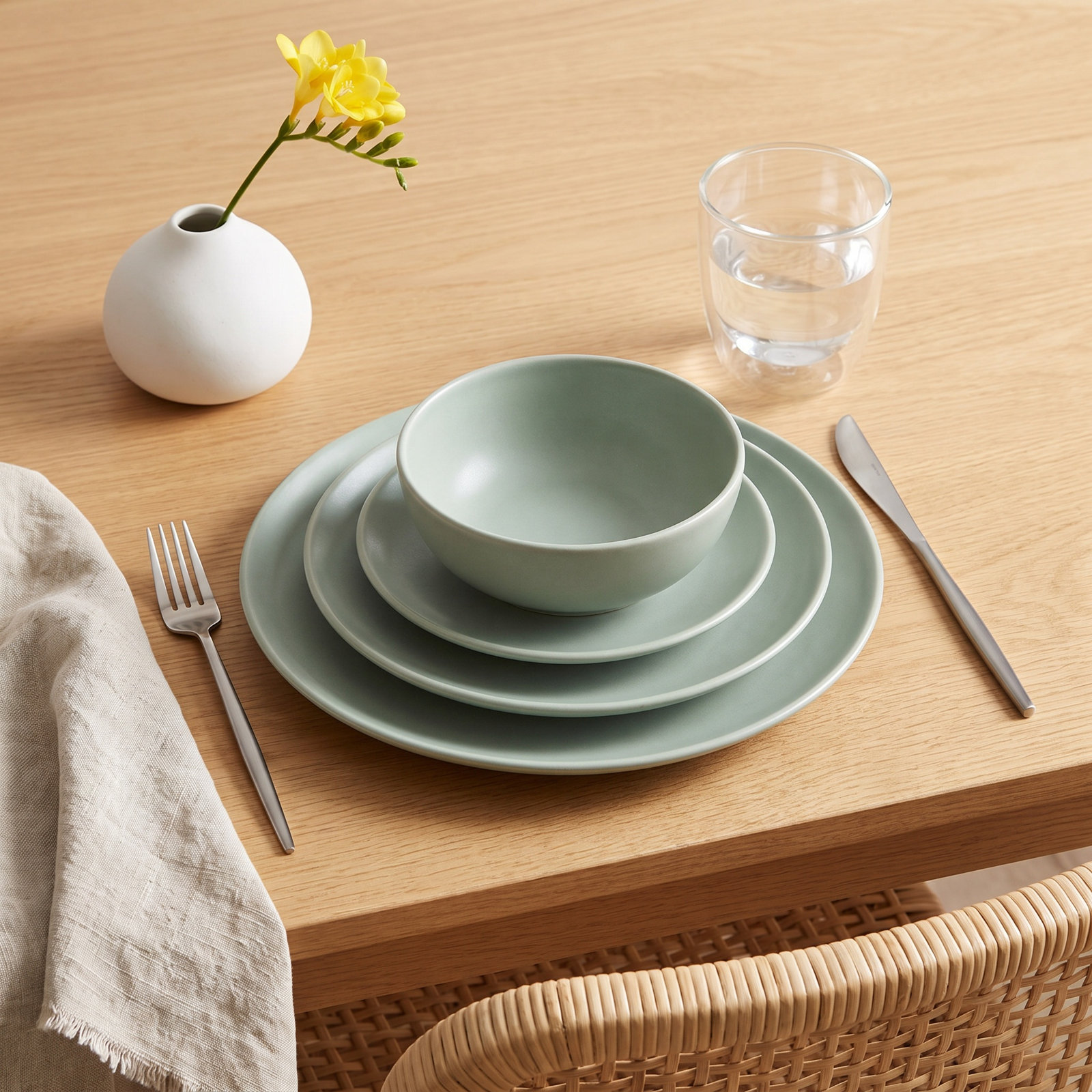 Year & Day Ceramic Treat Plates, Green