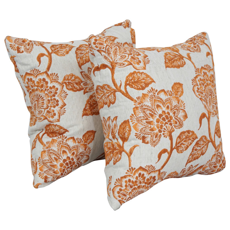 Coussins décoratifs en jacquard 17 po avec insertions (ensemble de 2)
