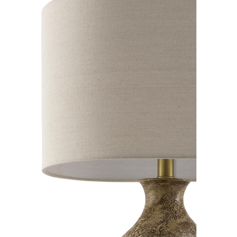Lampe de table Darleta, Beige, Brun