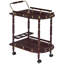 Chariot de service à 2 tablettes Merlot and Brass