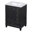 Meuble-lavabo simple autoportant 24 po avec lavabo en céramique, armoire de rangement avec 3 tiroirs et porte-760764132-745314057