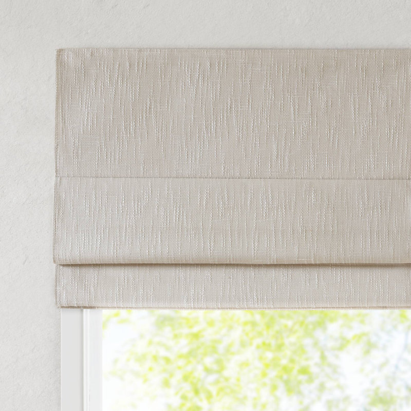 Store romain simple sans cordon occultant 33 po x 64 po Quincy Linen, Lin lin, L 33 po x L 64 po