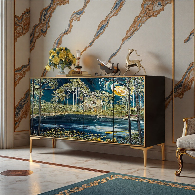 French Style Light Luxury Painted Sideboard