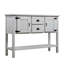 Console rétro en bois massif avec de grands tiroirs et armoires de rangement-130133142-132994724